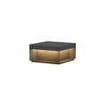 Geometric Black Exterior Post Lantern, Outdoor Wall Light, Metal and frosted acrylic, L 15.7″ x W 15.7″ x H 7.9″
