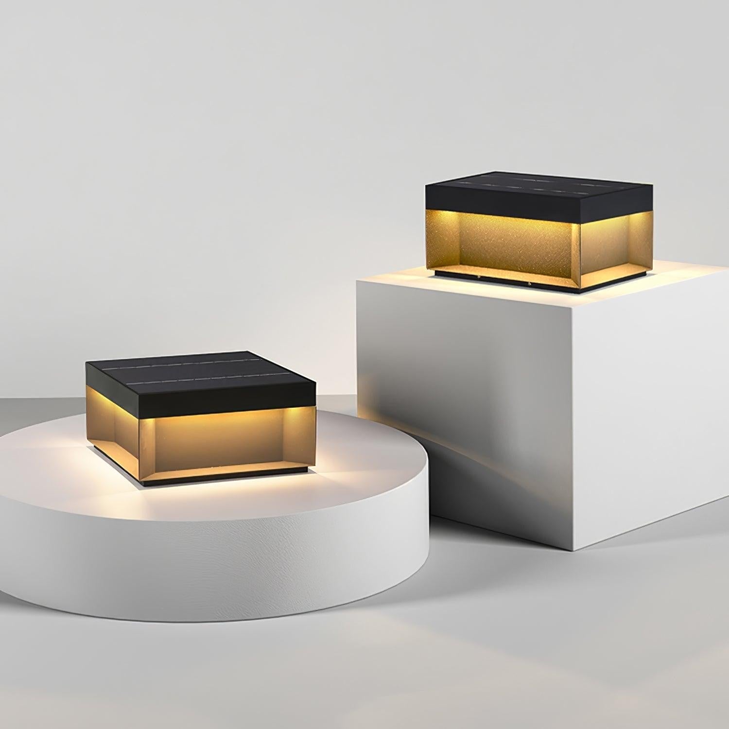 Geometric Black Exterior Post Lantern, Outdoor Wall Light, detail 22