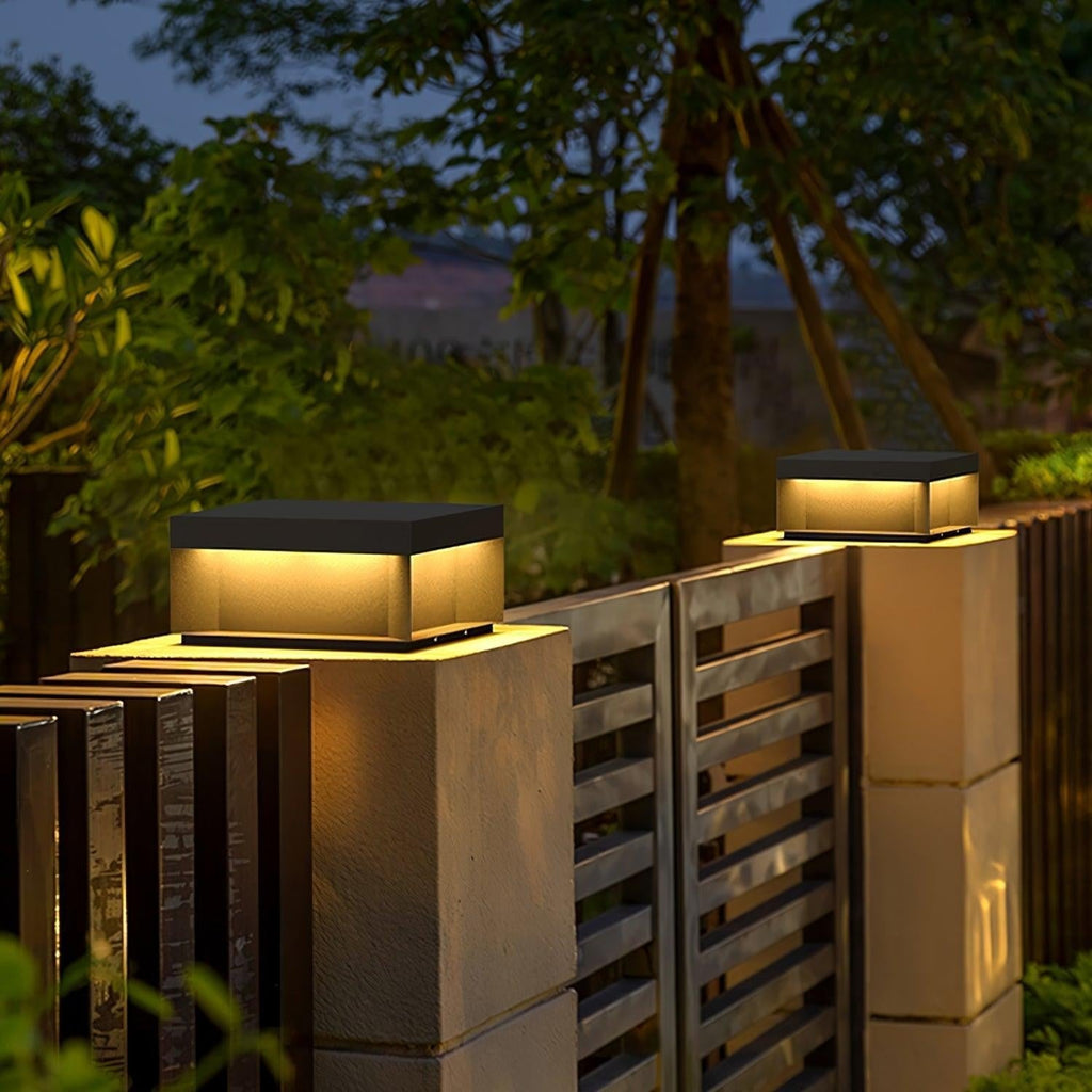 Geometric Black Exterior Post Lantern, Outdoor Wall Light, detail 23