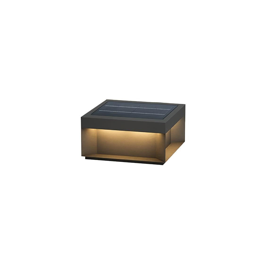 Geometric Black Exterior Post Lantern, Outdoor Wall Light, detail 2