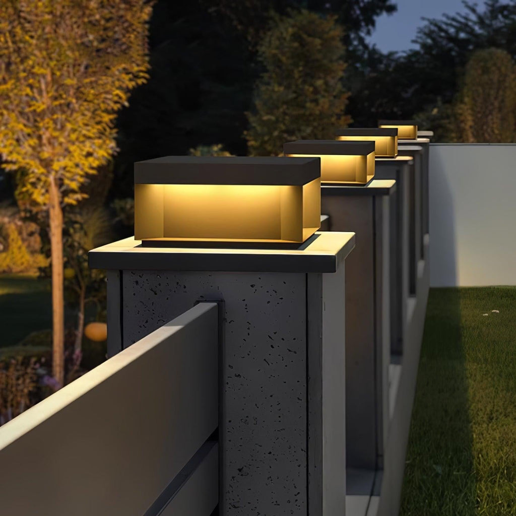 Geometric Black Exterior Post Lantern, Outdoor Wall Light, detail 31