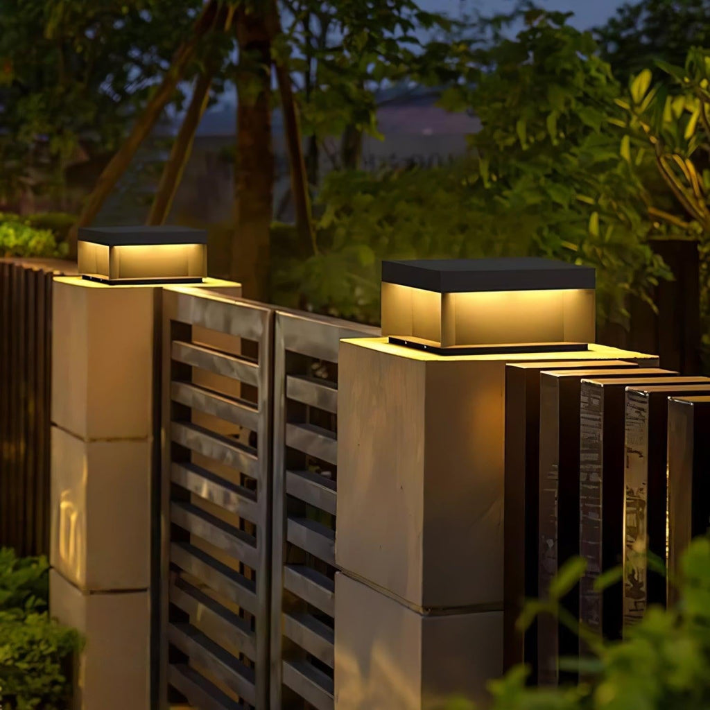 Geometric Black Exterior Post Lantern, Outdoor Wall Light, detail 32