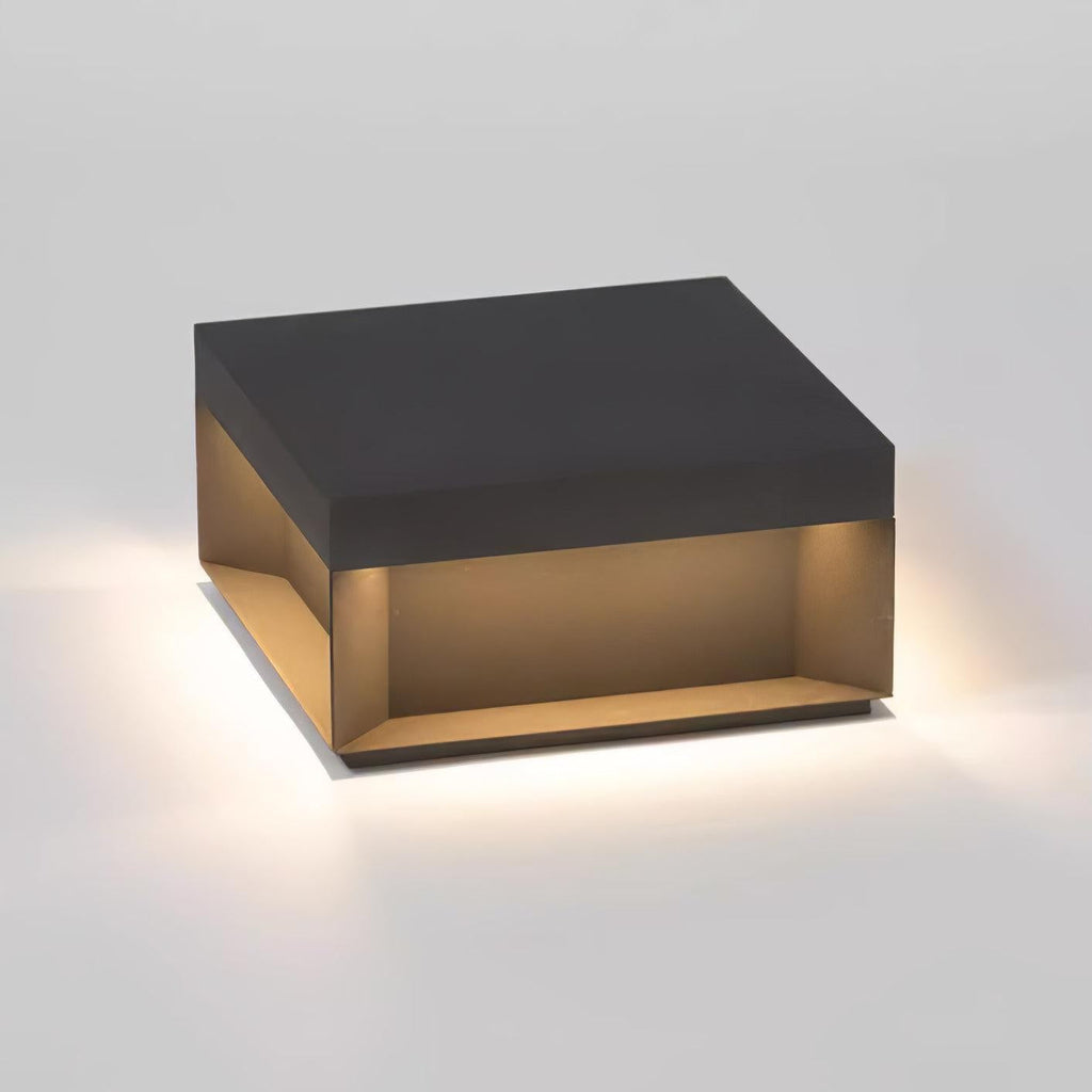 Geometric Black Exterior Post Lantern, Outdoor Wall Light, detail 35