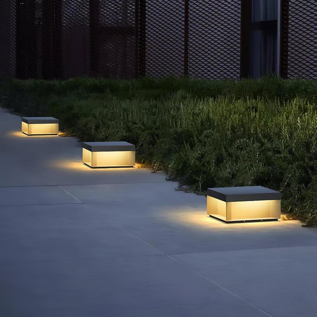 Geometric Black Exterior Post Lantern, Outdoor Wall Light, detail 39