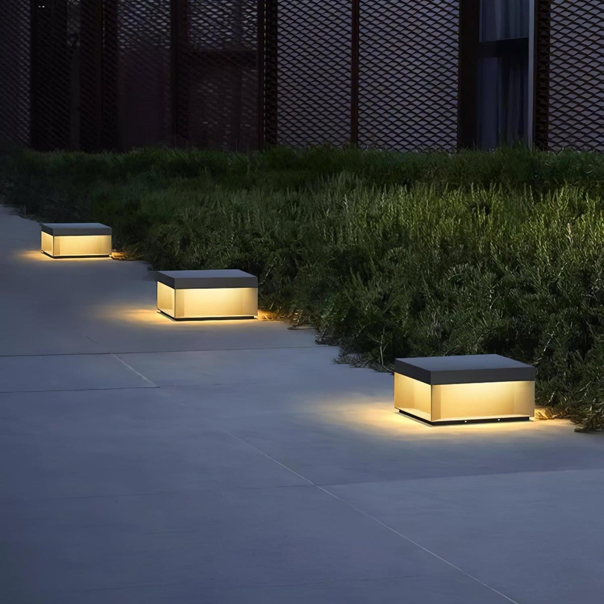Geometric Black Exterior Post Lantern, Outdoor Wall Light, detail 39