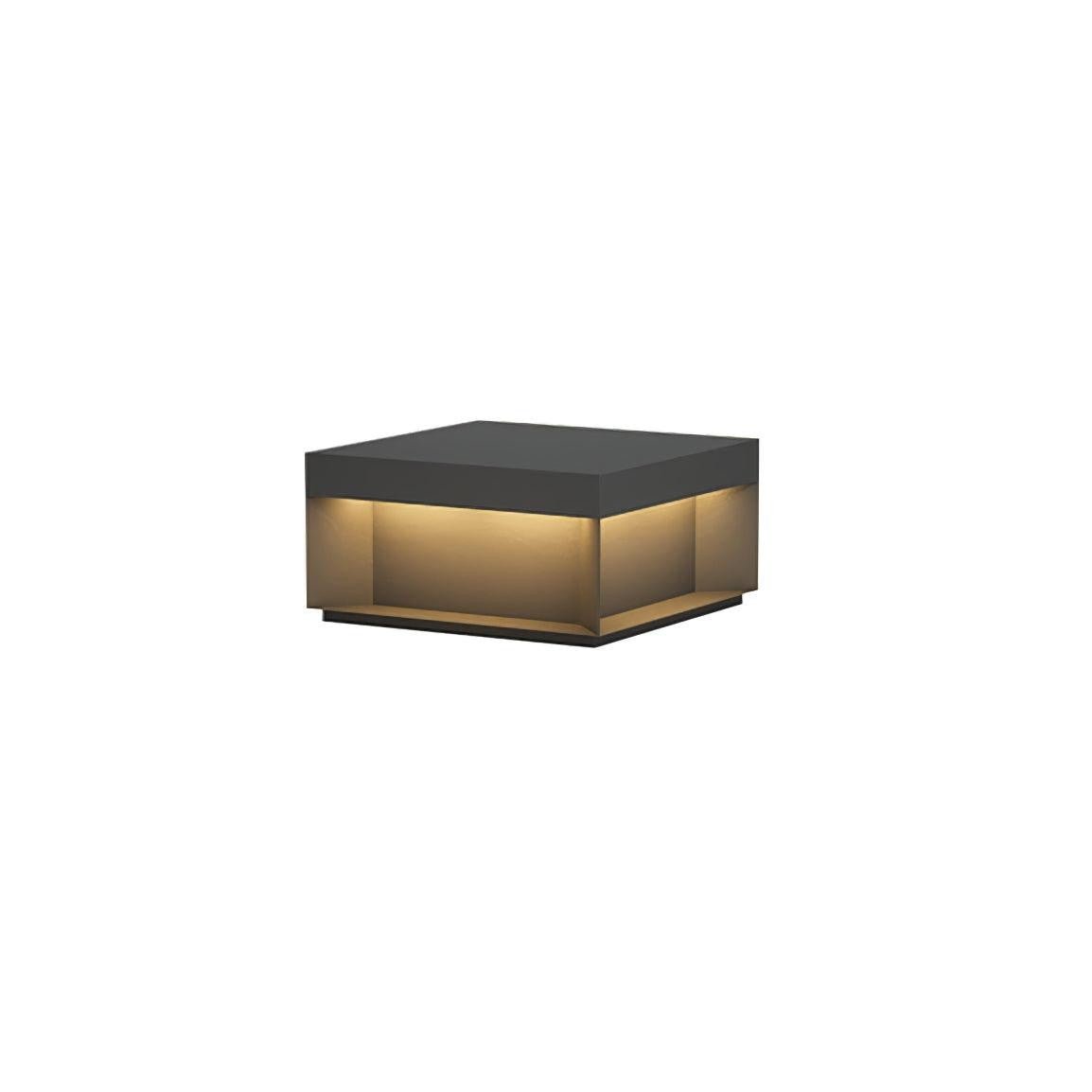 Geometric Black Exterior Post Lantern, Outdoor Wall Light, detail 3