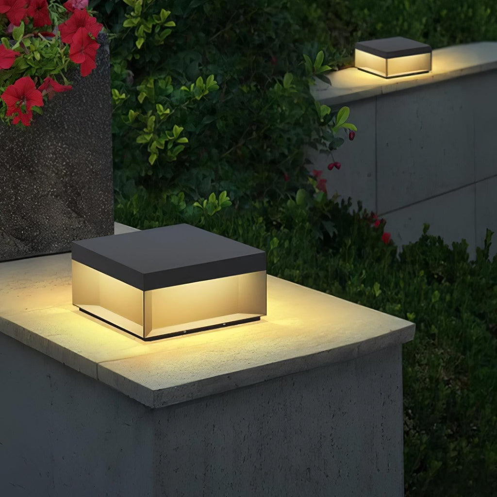 Geometric Black Exterior Post Lantern, Outdoor Wall Light, detail 40