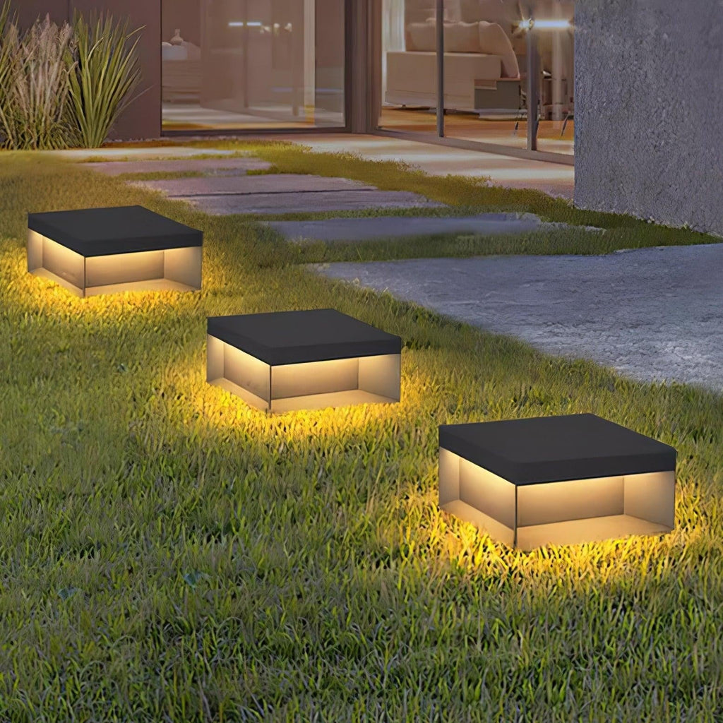 Geometric Black Exterior Post Lantern, Outdoor Wall Light, detail 43