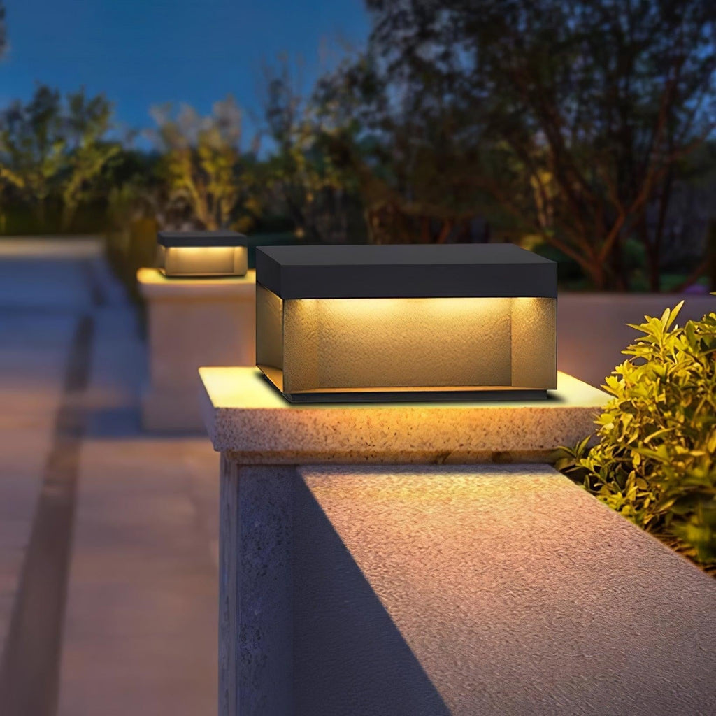 Geometric Black Exterior Post Lantern, Outdoor Wall Light, detail 44