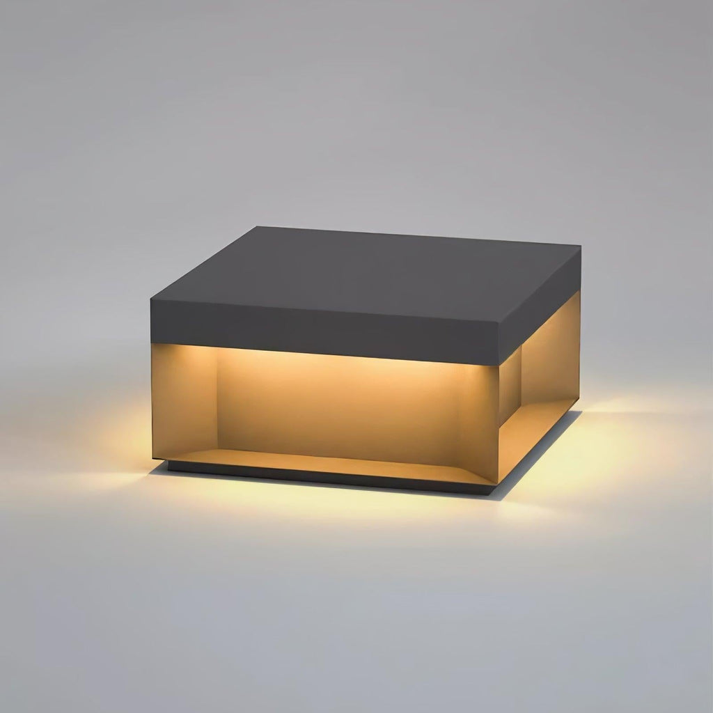 Geometric Black Exterior Post Lantern, Outdoor Wall Light, detail 45