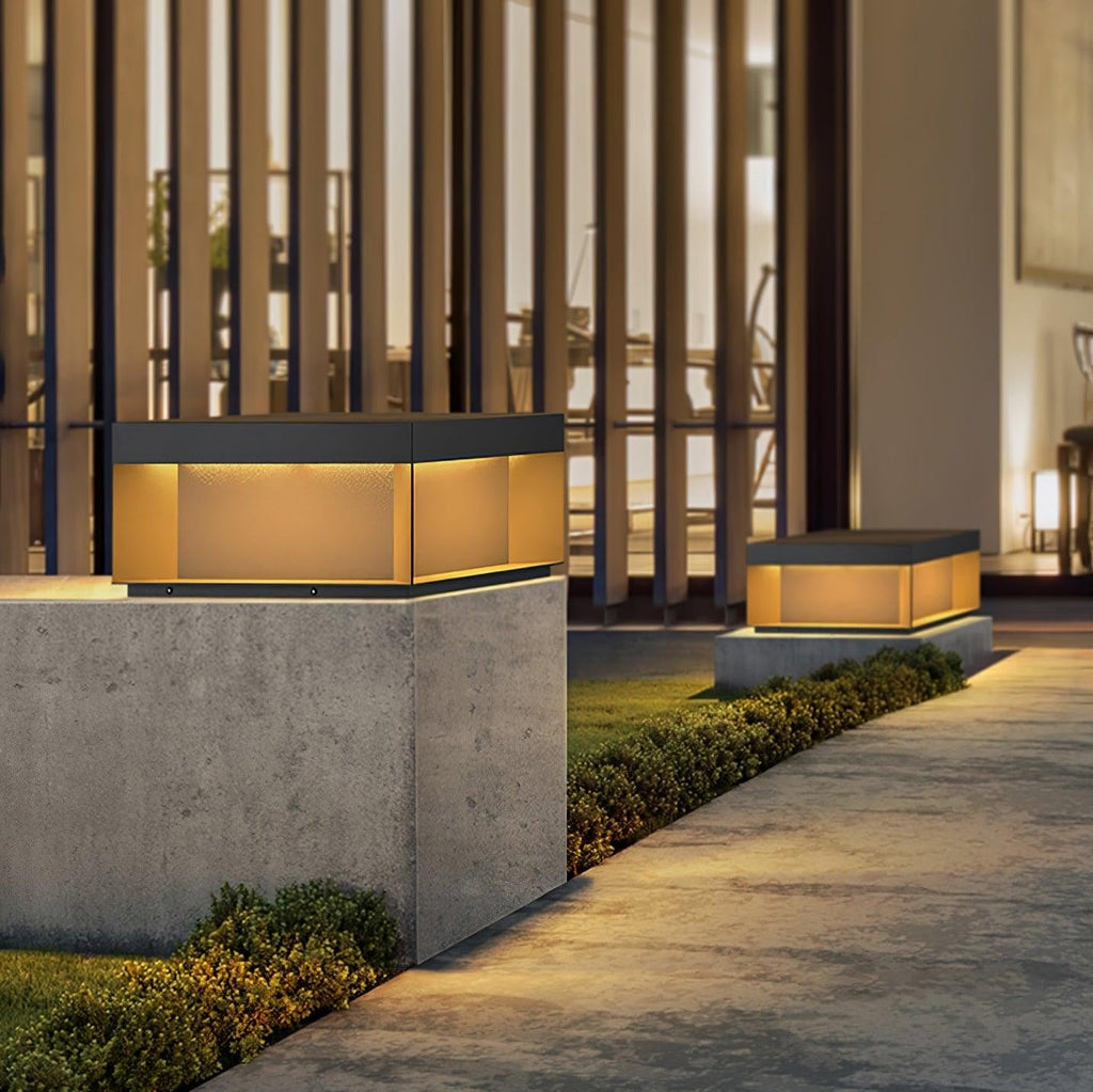 Geometric Black Exterior Post Lantern, Outdoor Wall Light, detail 54