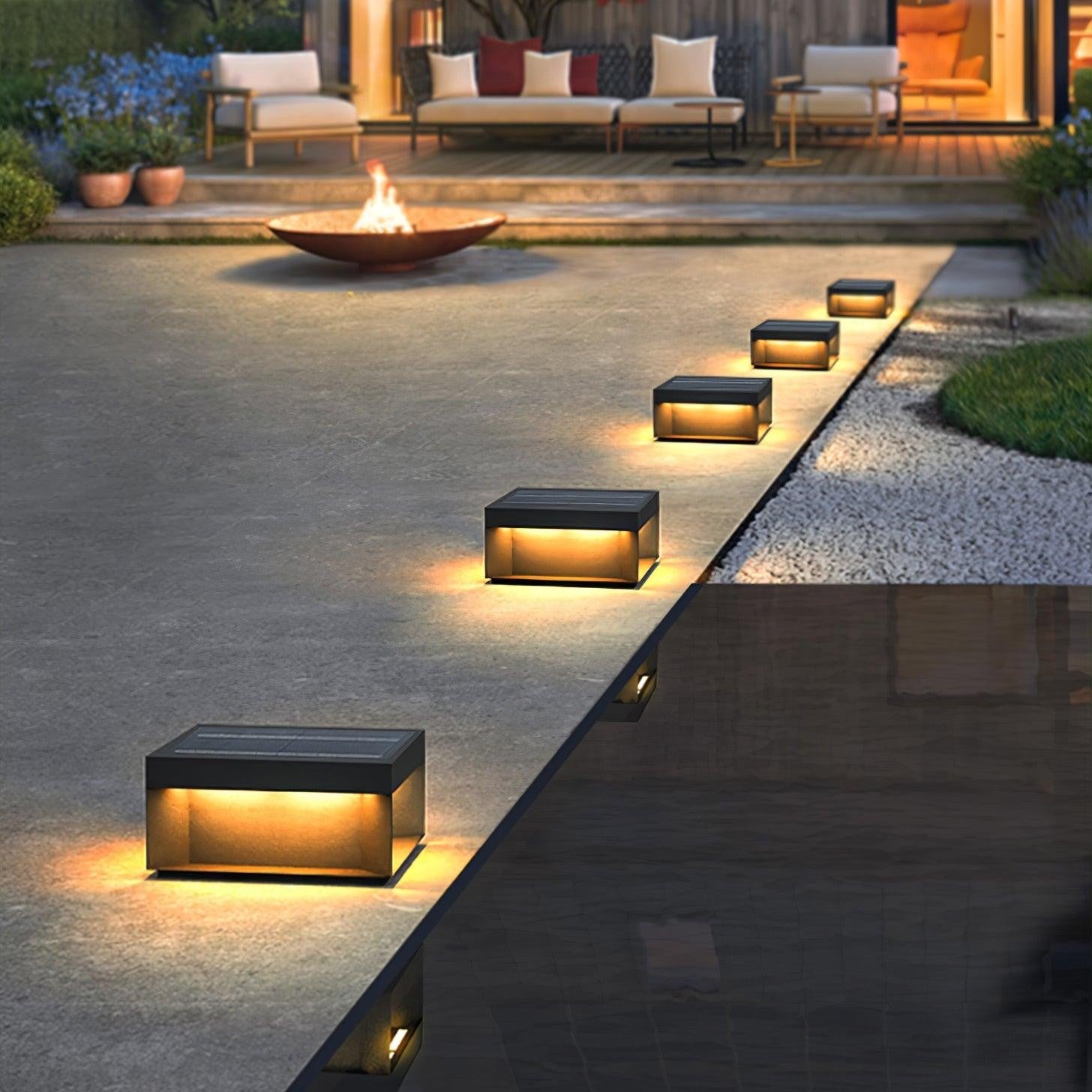 Geometric Black Exterior Post Lantern, Outdoor Wall Light, detail 55