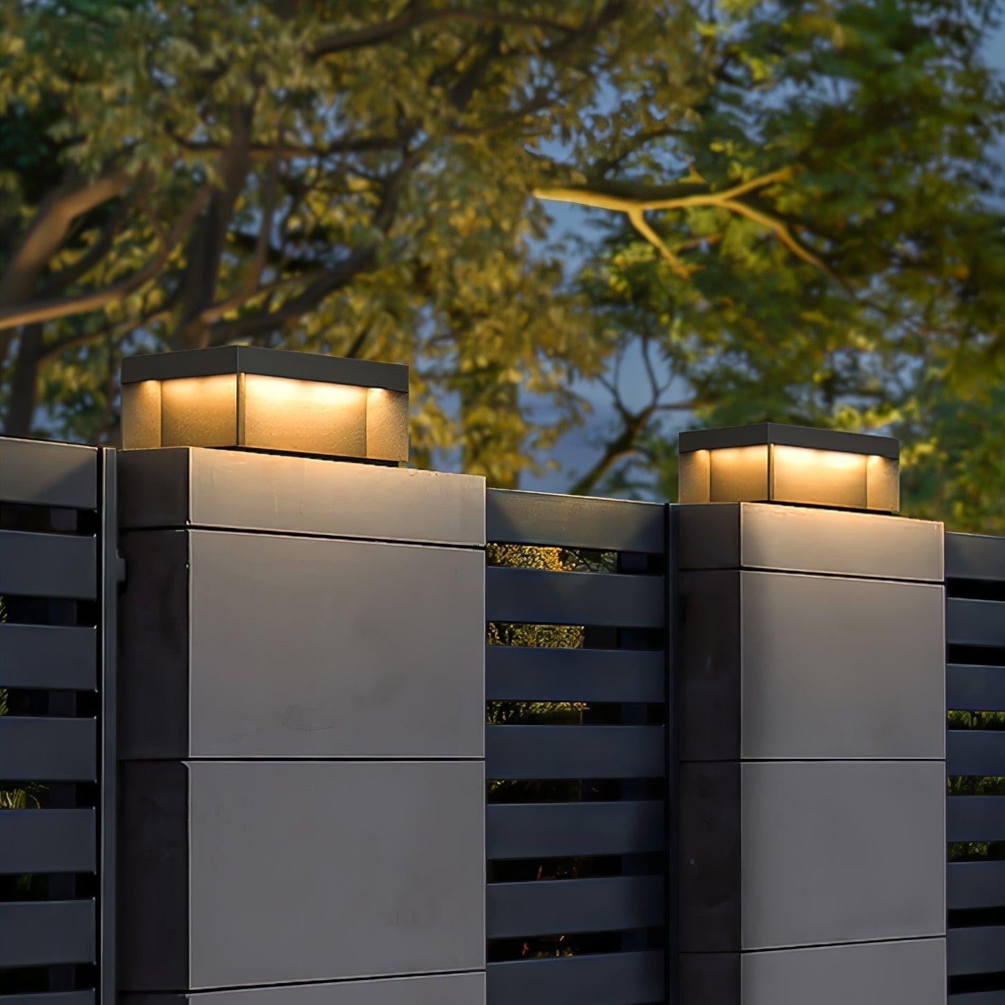 Geometric Black Exterior Post Lantern, Outdoor Wall Light, detail 56