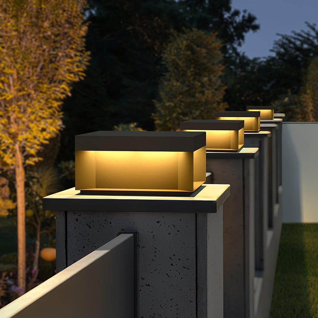 Geometric Black Exterior Post Lantern, Outdoor Wall Light, detail 58