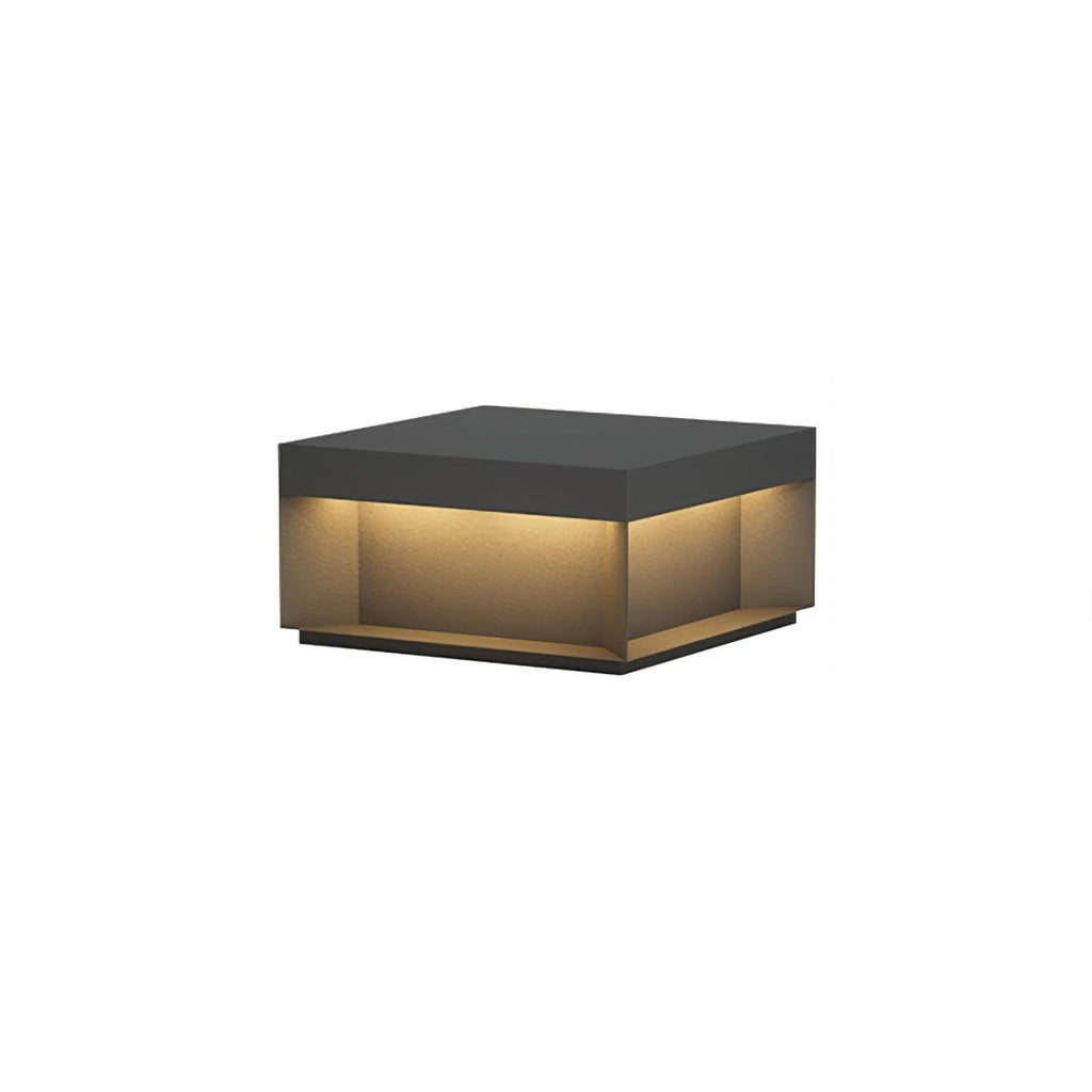 Geometric Black Exterior Post Lantern, Outdoor Wall Light, detail 5