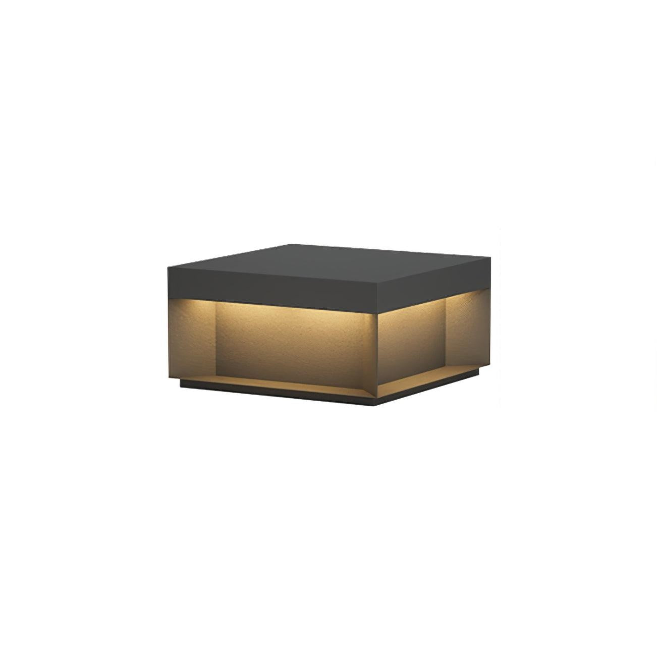 Geometric Black Exterior Post Lantern, Outdoor Wall Light, detail 5