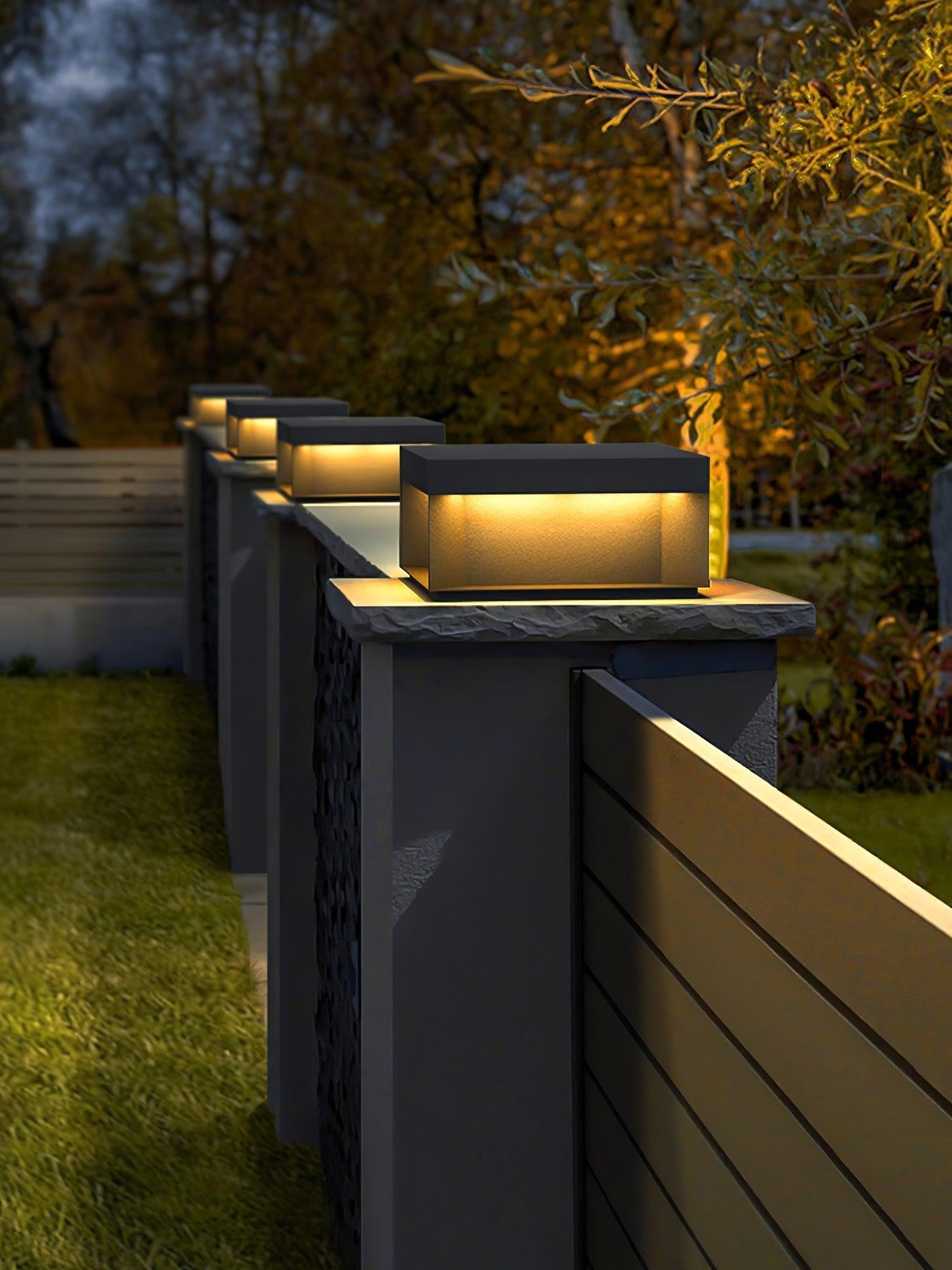 Geometric Black Exterior Post Lantern, Outdoor Wall Light, detail 60