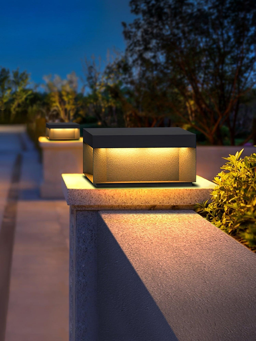Geometric Black Exterior Post Lantern, Outdoor Wall Light, detail 64