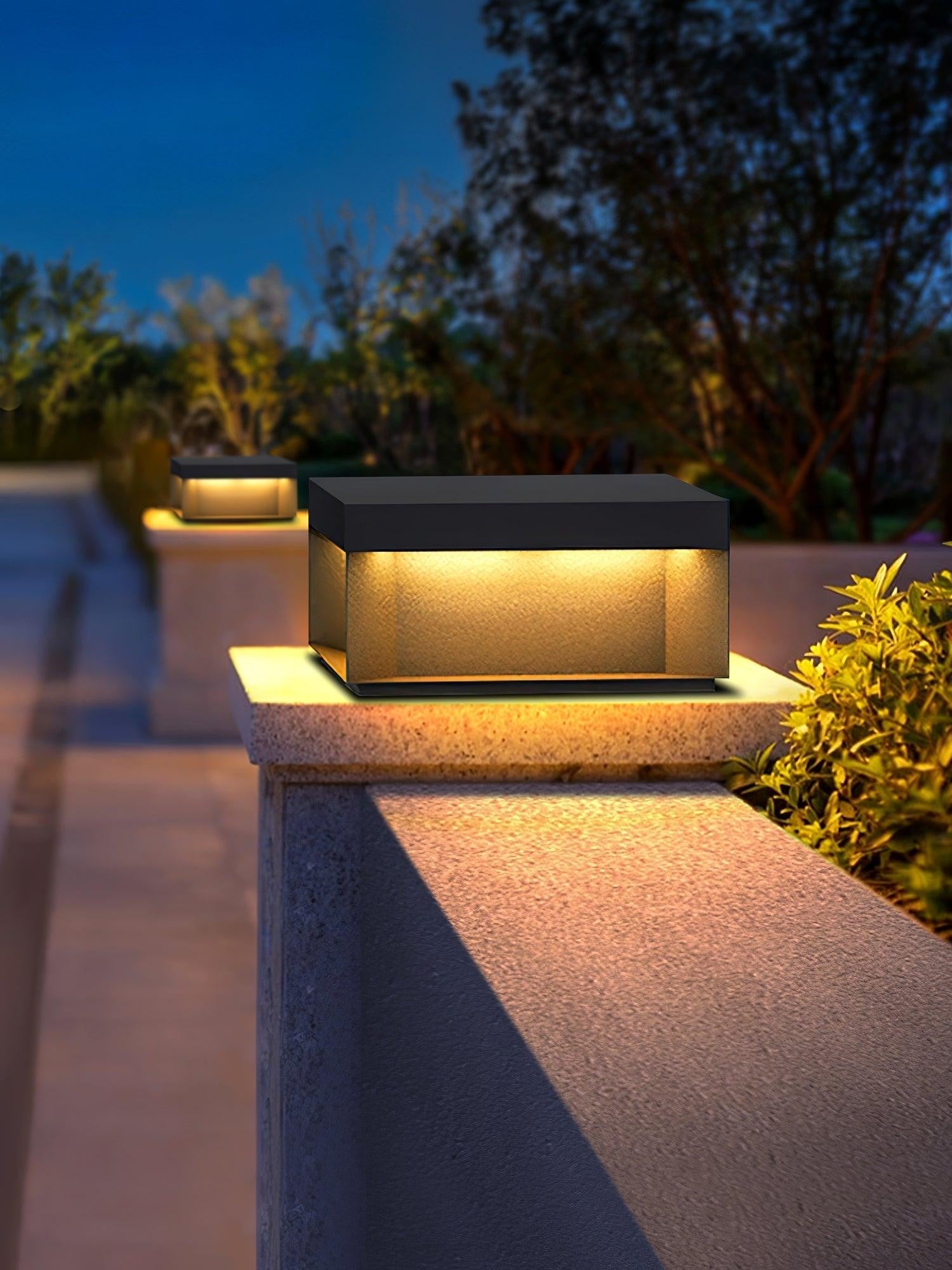 Geometric Black Exterior Post Lantern, Outdoor Wall Light, detail 64