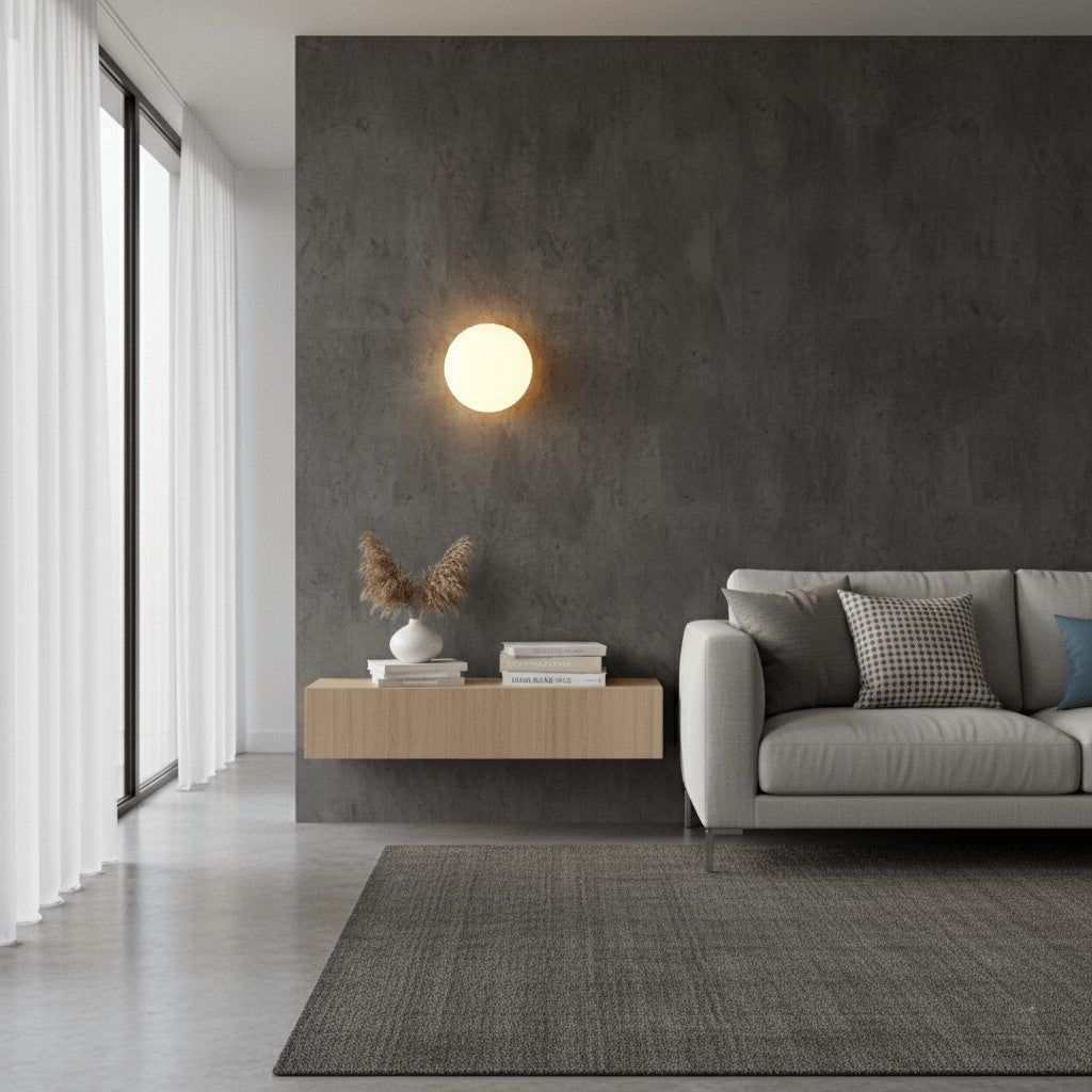 Hemera Half-Globe Wall Light, Bedroom Wall Sconce, detail 3