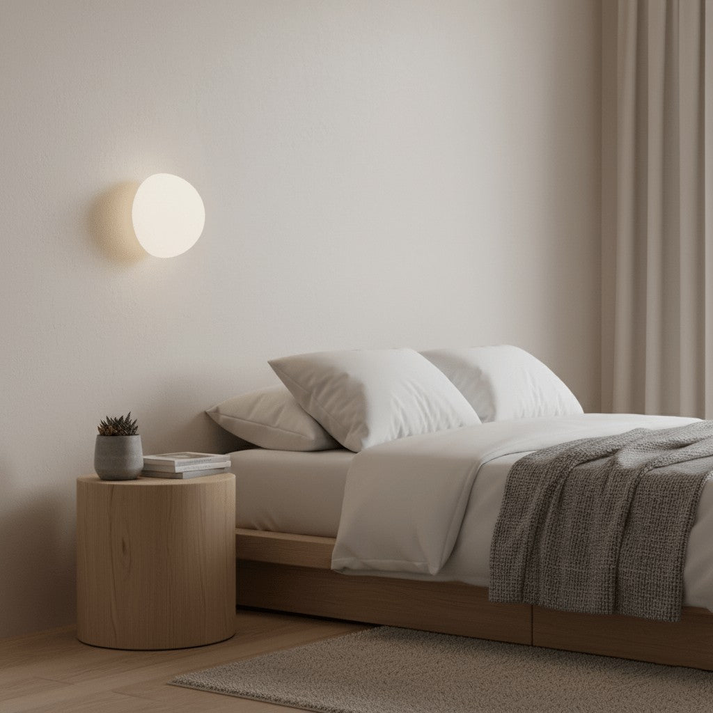 Hemera Half-Globe Wall Light, Bedroom Wall Sconce, detail 5