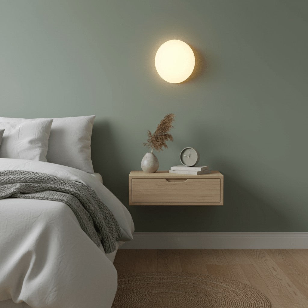 Hemera Half-Globe Wall Light, Bedroom Wall Sconce, detail 6