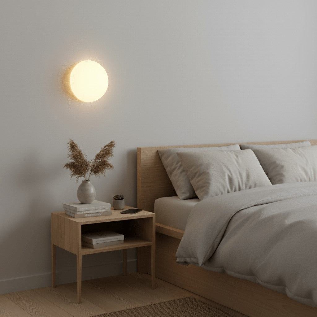 Hemera Half-Globe Wall Light, Bedroom Wall Sconce, detail 7