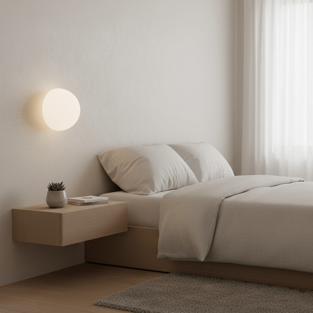 Hemera Half-Globe Wall Light, Bedroom Wall Sconce, detail 9