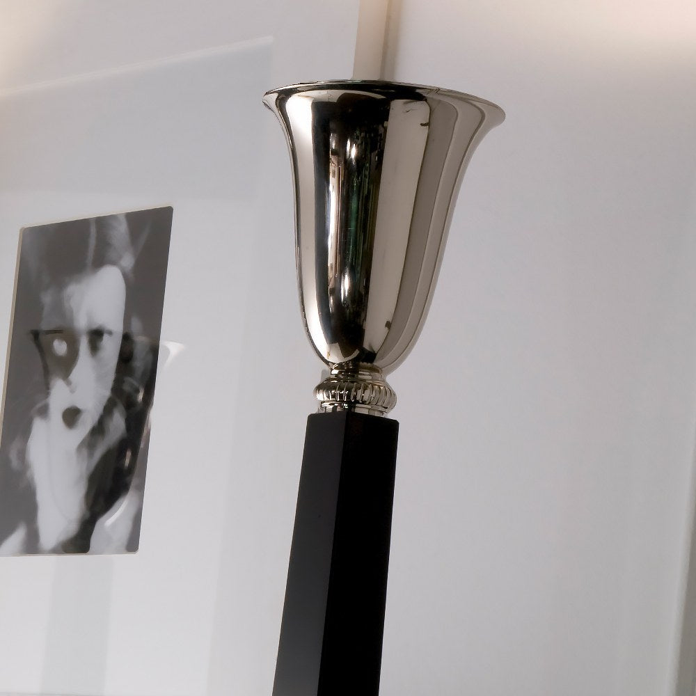 High End Contemporary Italian Black Table Light, Bedside Table Lamp, detail 2