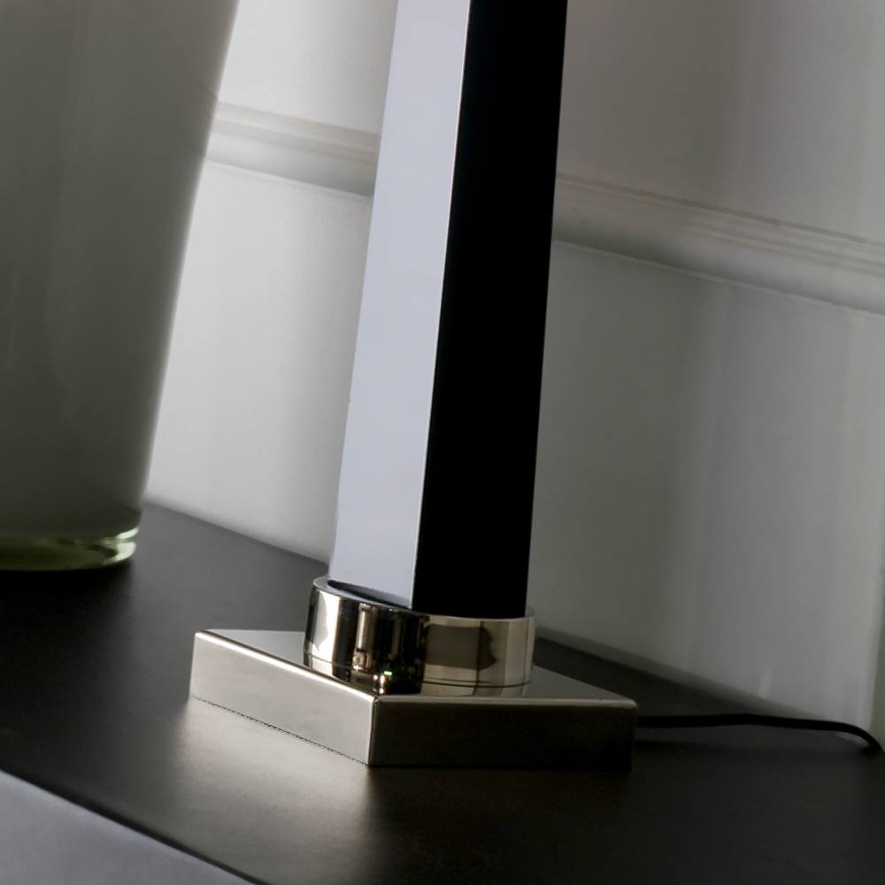 High End Contemporary Italian Black Table Light, Bedside Table Lamp, detail 3