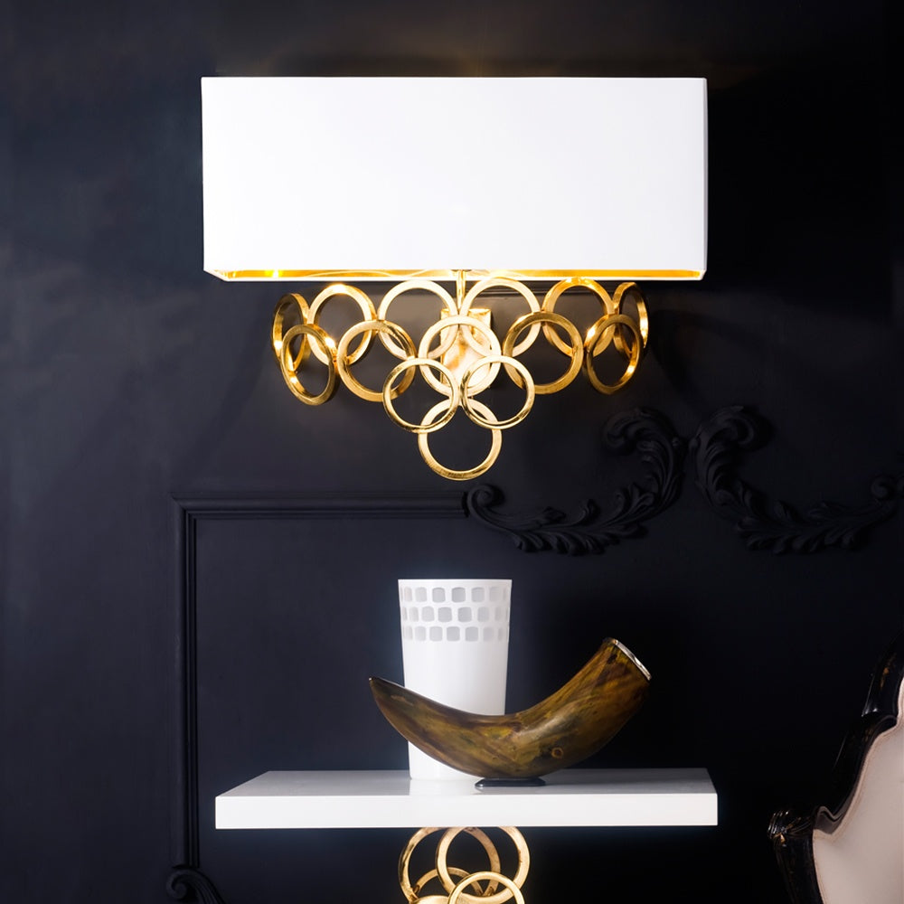 High End Contemporary Italian Gold Plated Wall Light, Bedroom Wall Sconce, height 55 cm