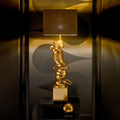 Crystal Large High End Handcrafted Contemporary Italian Gold Lamp, Bedside Table Lamp, height 86 cm