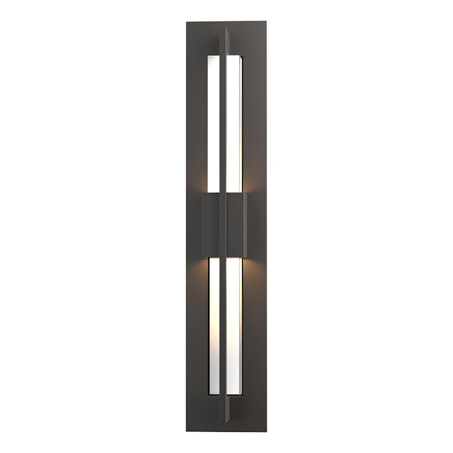 Double Axis 2 Light 24" Tall LED Exterior Wall Light with Customizable Glass Shade, Outdoor Wall Light, 2"