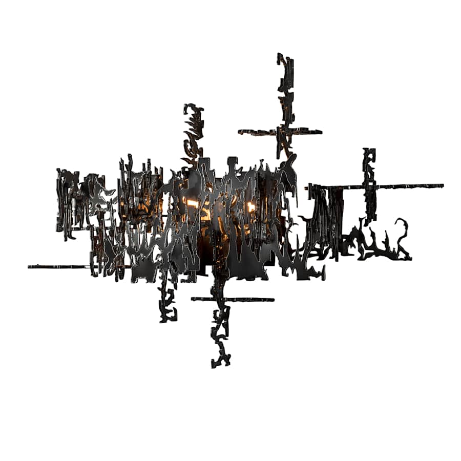 Brutus 2 Light 17" Tall Wall Light, Bedroom Wall Sconce, detail 2