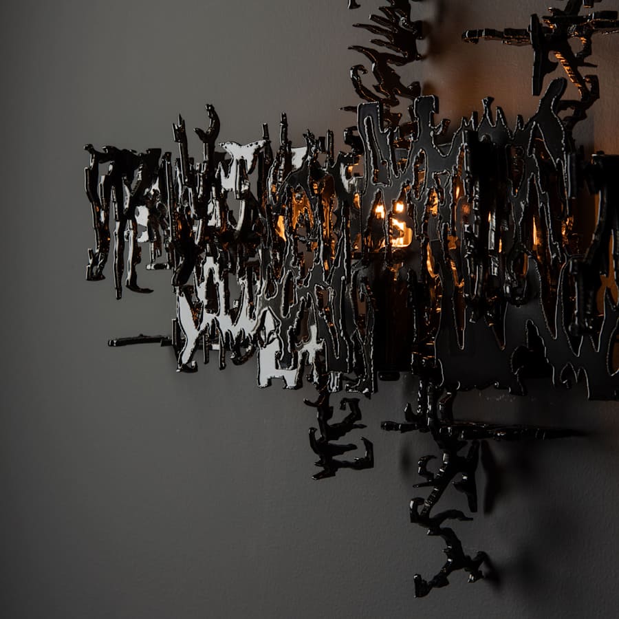 Brutus 2 Light 17" Tall Wall Light, Bedroom Wall Sconce, detail 4