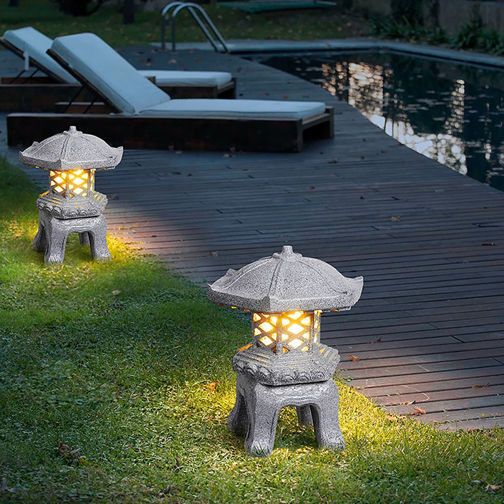 Imitation Stone Tower Exterior Waterproof Post Lights Landscape Lighting for Park Lawn, Outdoor Wall Light, detail 5