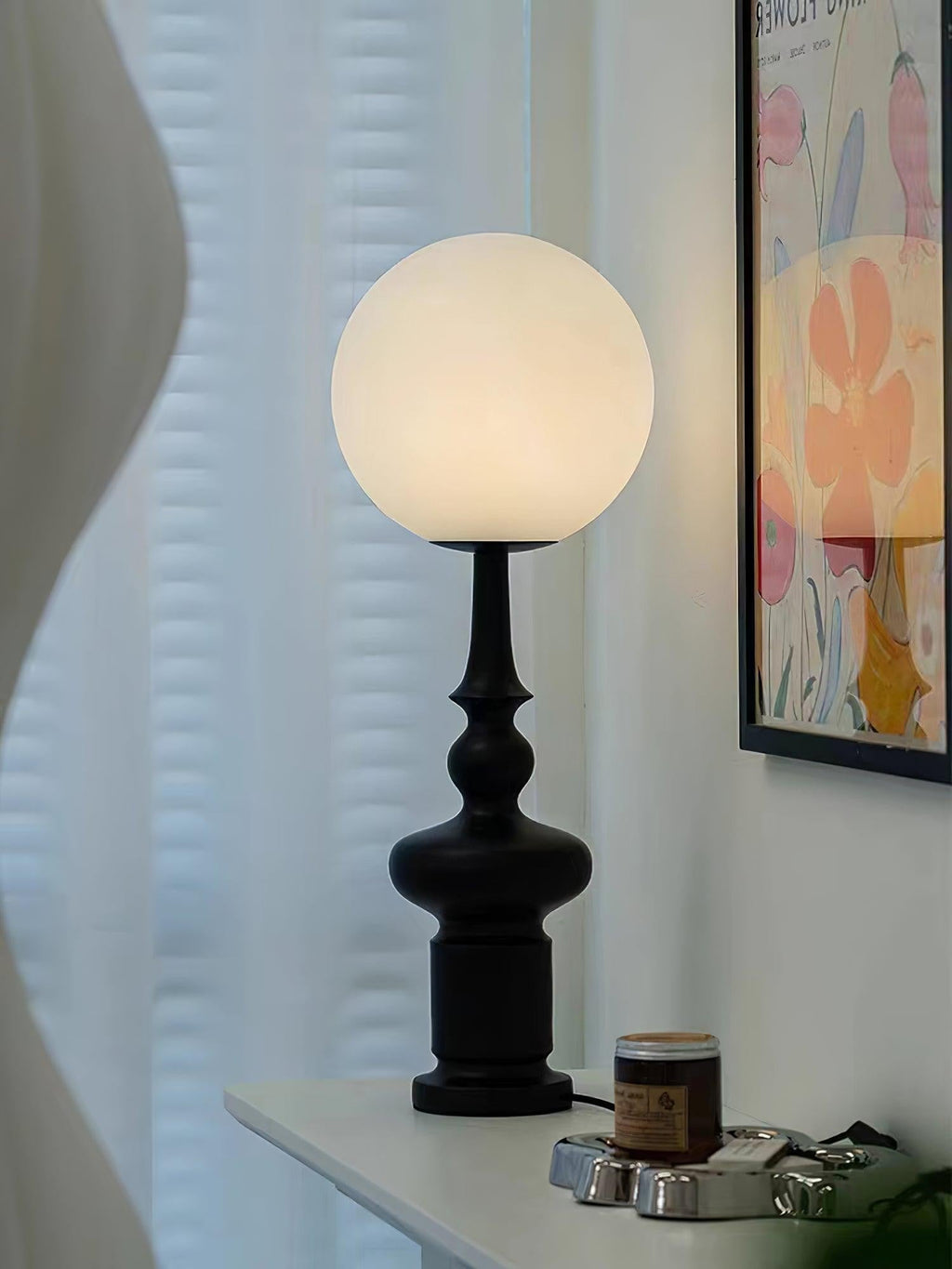 Imperial Column Accent Table Light, Bedside Table Lamp, detail 12