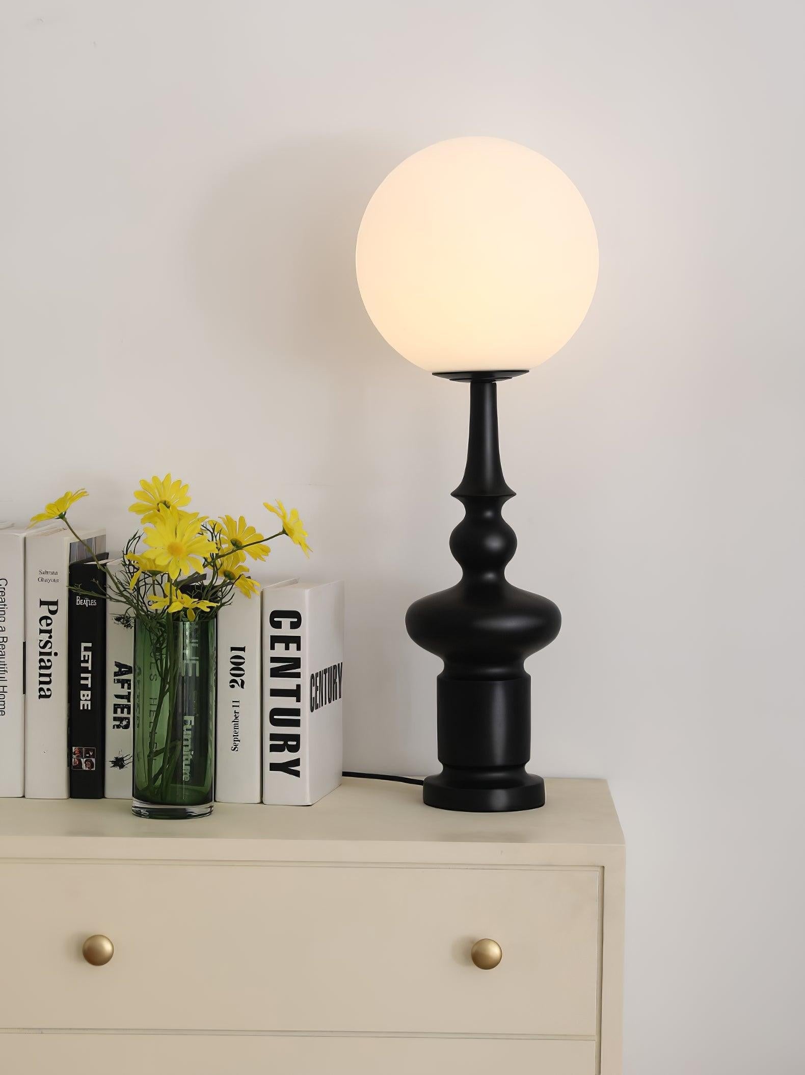 Imperial Column Accent Table Light, Bedside Table Lamp, detail 9