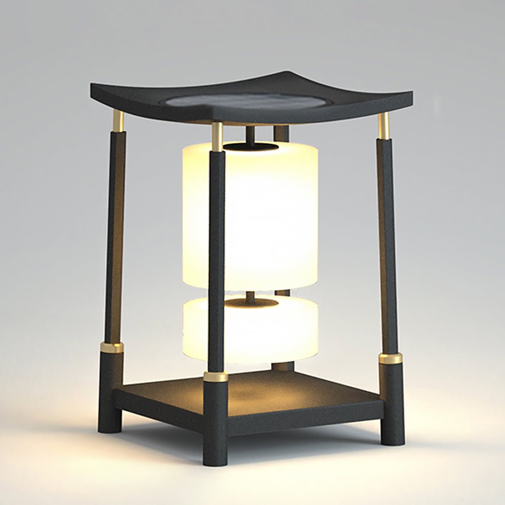 Innovative Asian Style Exterior LED Landscape Lighting Decorative Solar Post Lights, Outdoor Wall Light, detail 12