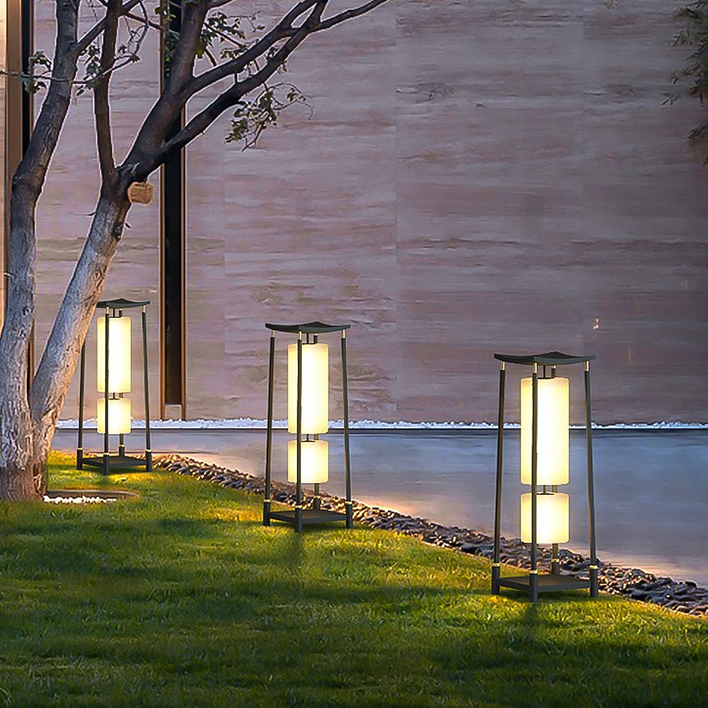 Innovative Asian Style Exterior LED Landscape Lighting Decorative Solar Post Lights, Outdoor Wall Light, detail 5