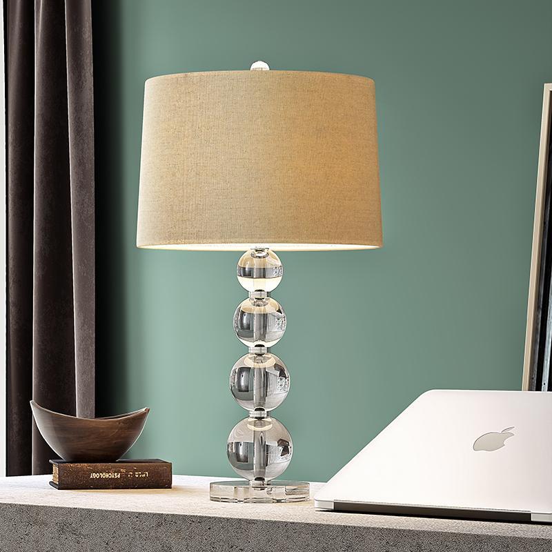 25 inch Light-Through Stacked Spheres Crystal Table Light, Bedside Table Lamp, detail 3