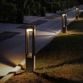 Hollow Aluminum LED Waterproof Black Contemporary Exterior Light Post Lamp, Outdoor Wall Light, 12"