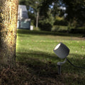 Circular Aluminum LED Waterproof Gray Contemporary Tree Spotlights Exterior Light, Outdoor Wall Light, Dia 5in x H 9in
