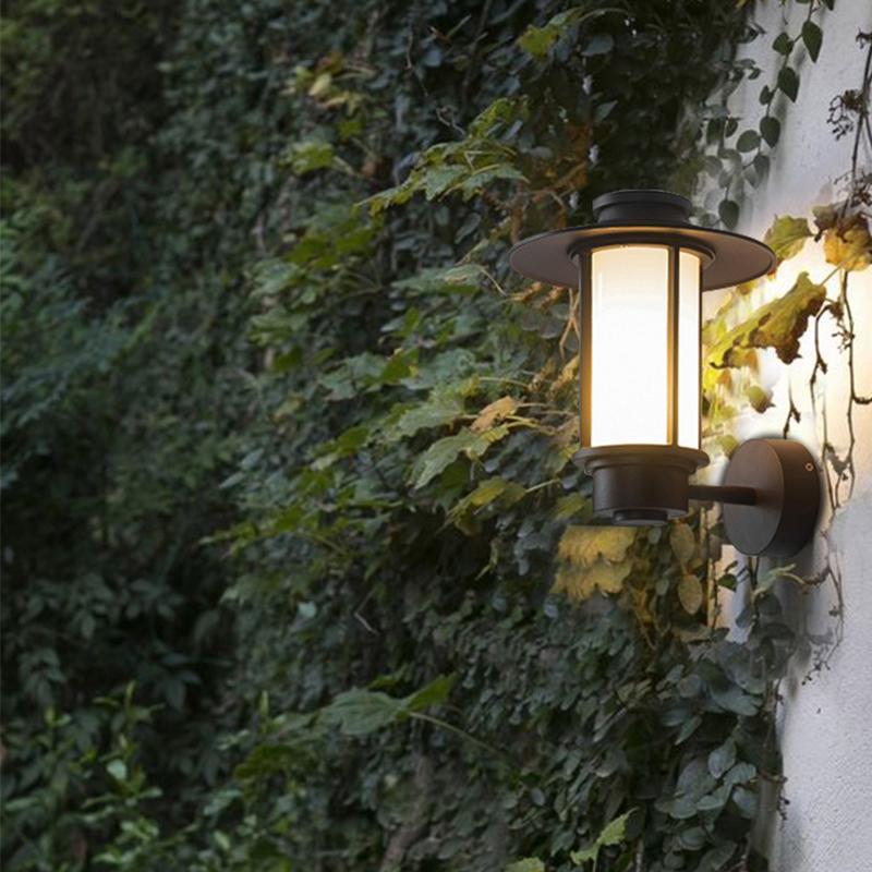 Top Hats Shape Aluminum LED Waterproof Black Retro Exterior Wall Fixtures, Outdoor Wall Light, detail 4