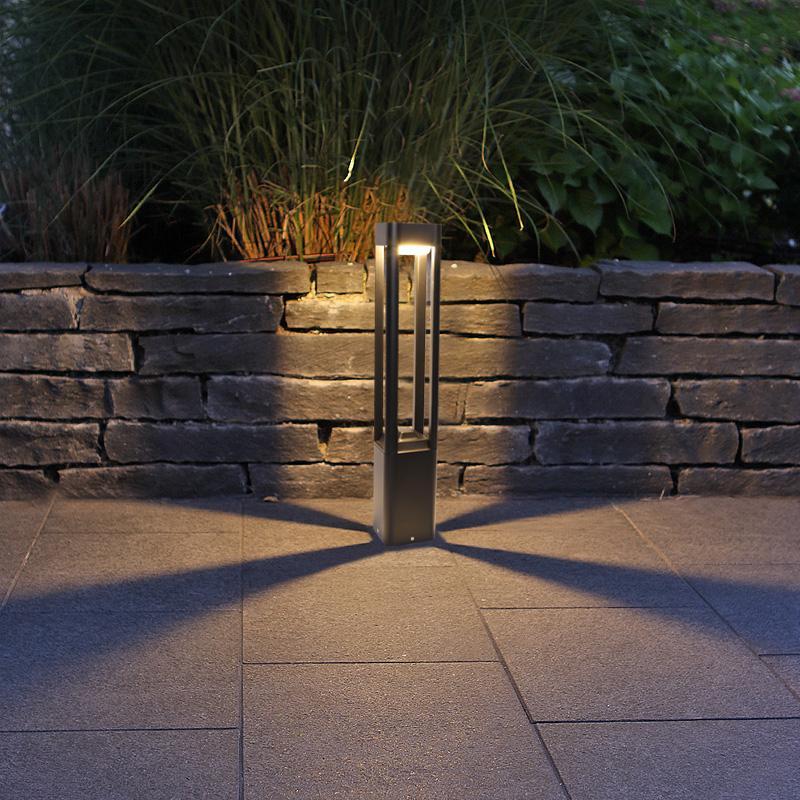 Hollow Aluminum LED Waterproof Black Contemporary Exterior Light Post Lamp, Outdoor Wall Light, detail 3