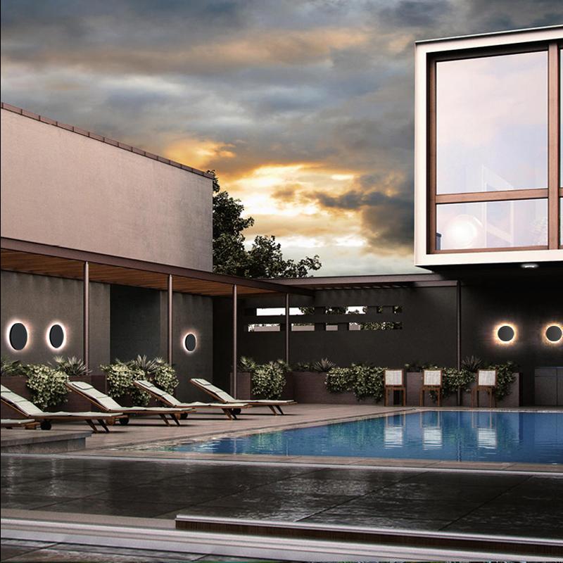 Contemporary Waterproof LED Exterior Wall Fixtures in Flat and Square Designs, Outdoor Wall Light, detail 5