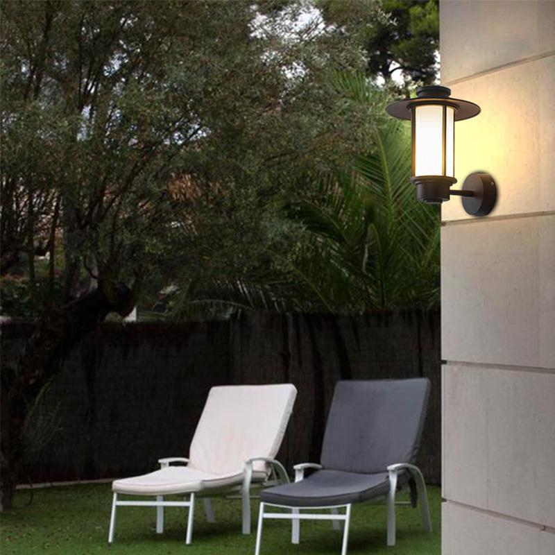 Top Hats Shape Aluminum LED Waterproof Black Retro Exterior Wall Fixtures, Outdoor Wall Light, detail 5