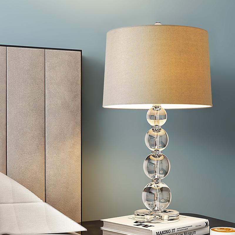 25 inch Light-Through Stacked Spheres Crystal Table Light, Bedside Table Lamp, detail 2