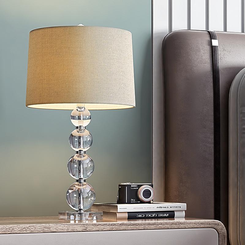 25 inch Light-Through Stacked Spheres Crystal Table Light, Bedside Table Lamp, detail 4