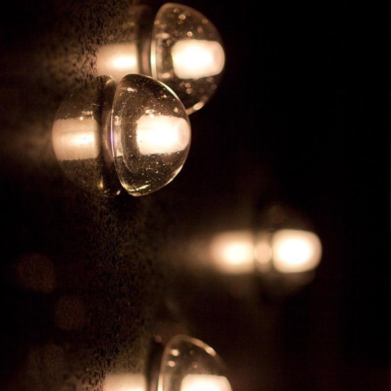 Circular Bowl Glass LED Waterproof Transparent Rustic Exterior Wall Fixtures, Outdoor Wall Light, detail 4